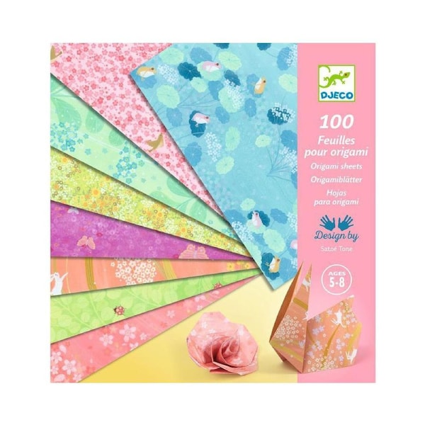 100pc Djeco Haru By Petit Pan Origami Sheets Art/Craft Set Kids/Children 5y+