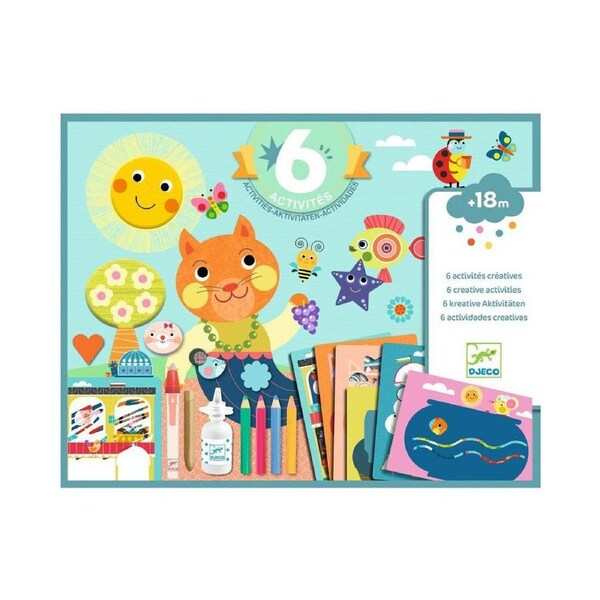 Djeco The Cat & His Friends Multi Craft Art Activity Kit Kids/Children 18m+