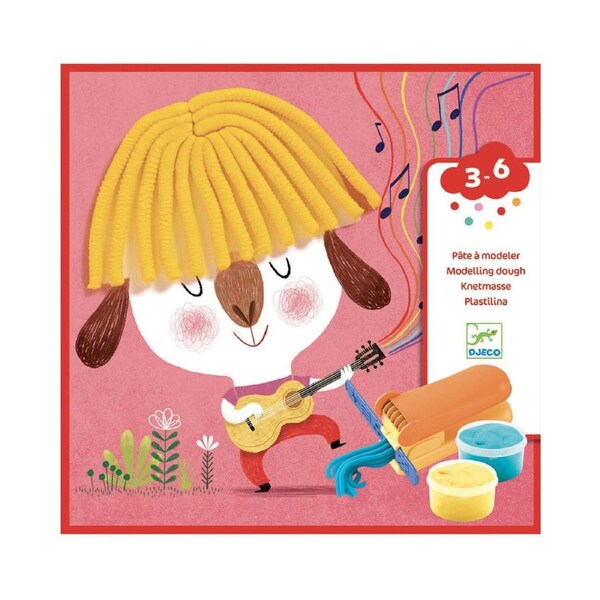 Djeco Curls & Straight Hair Modelling Dough Kids/Children Crafts/Art Set 3y+