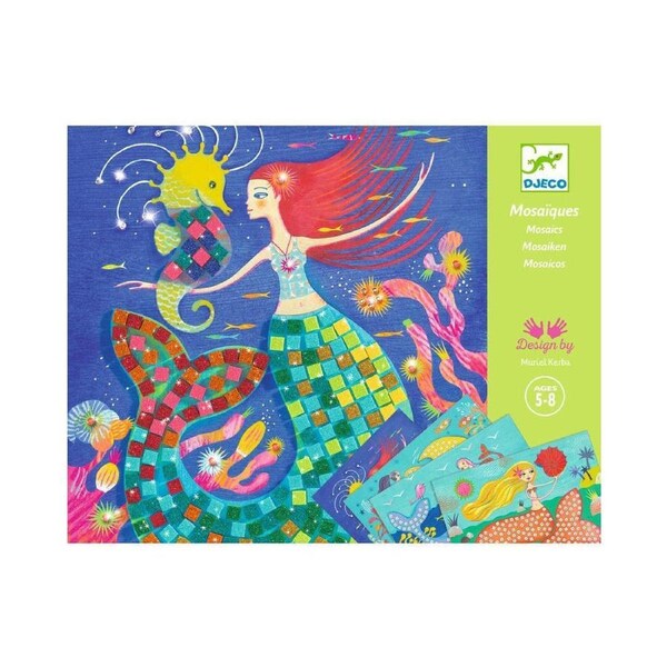 Djeco The Mermaid's Song Mosaic Kids/Childrens DIY Creative Craft Kit 6y+