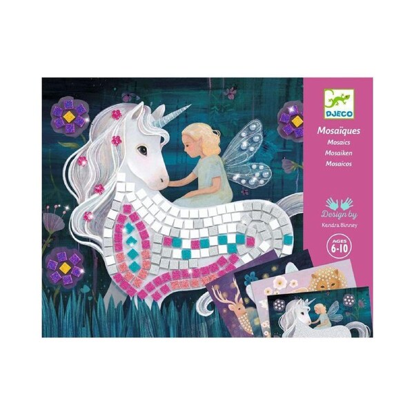 Djeco The Enchanted World Mosaic Kids/Childrens DIY Creative Craft Kit 6y+