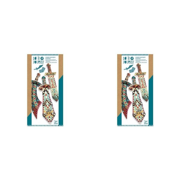 2x Djeco Do It Yourself Like A Pirate Saber Metallic Stickers Kids DIY Kit 5y+