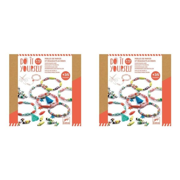 2x Djeco Do It Yourself Pop & Colourful Bracelets Kids DIY Creative Kit 7y+
