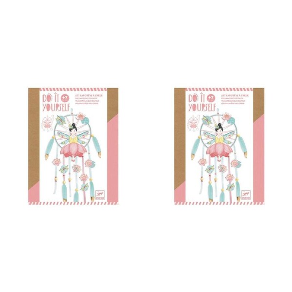 2x Djeco Do It Yourself Lotus Fairy Dreamcatcher Kids DIY Creative Kit 7y+