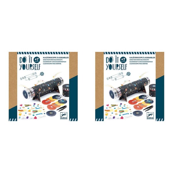 2x Djeco Do It Yourself Space Kaleidoscope Kids/Children DIY Activity Kit 7y+
