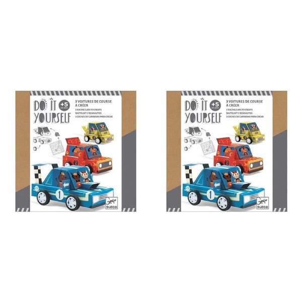 2x Djeco Do It Yourself Grand Prix Kids/Children Creative Activity Kit 5y+