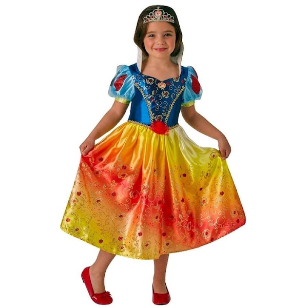 Rubies Snow White Rainbow Deluxe Kids Girls Dress Up Halloween Costume 6-8
