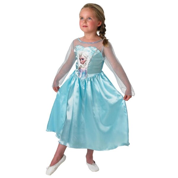 Disney Elsa Frozen Classic Kids Girls Dress Up Costume Halloween Party 4-6