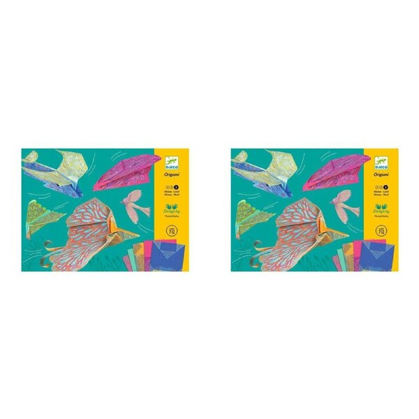 2x Djeco Wing Beat Origami Kids/Children Art/Craft Folding Activity Kit 6y+