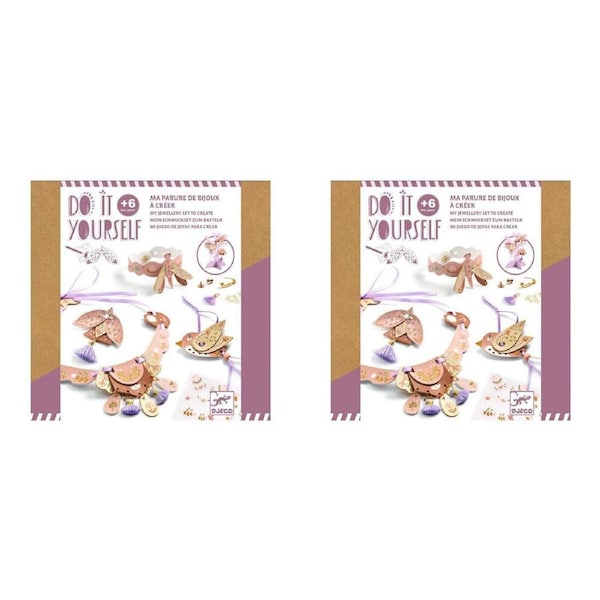 2x Djeco Do It Yourself Miss Rosefinch Jewellery Kids Creative Activity Kit 6y+
