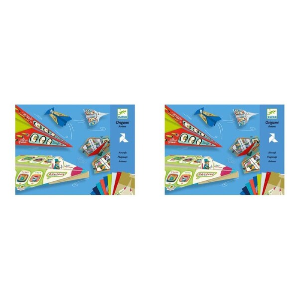 2x Djeco Planes Origami Kids/Children Art Educational Folding Activity Kit 7y+