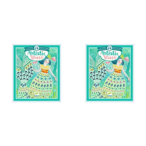 2x Djeco Watery Waves Artistic Strass Kids/Childrens DIY Creative Craft Kit 6y+