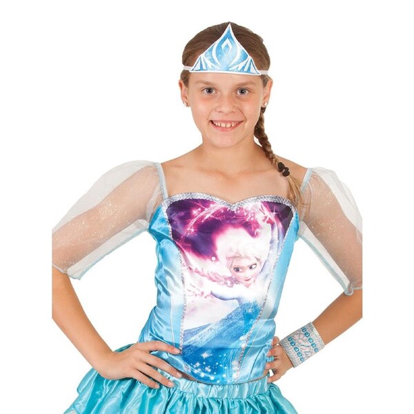 Disney Elsa Princess Frozen Kids/Girls Top Dress Up Halloween Party Costume 6+
