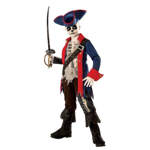 Rubies Captain Bones Pirate Kids Boys Dress Up Halloween Party Costume L