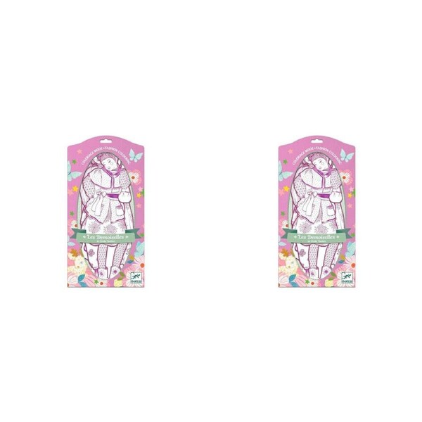 2x Djeco Rosemary & Friends Les Demoiselles Kids/Children Colouring Art Kit 6y+