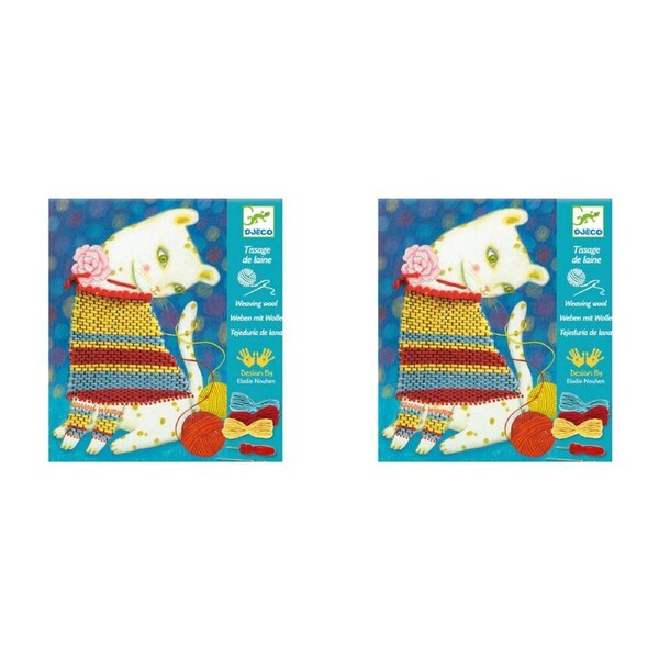 2x Djeco Woolly Jumper Weaving Kids/Children Creative Crafts/Art Kit Set 8y+