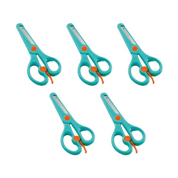 5x Djeco Plastic Scissors Art/Craft Sharp Cutting Shears Office Stationery 3y+