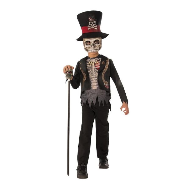 Rubies Day Of The Dead Voodoo Boy Kids Boys Dress Up Halloween Costume L