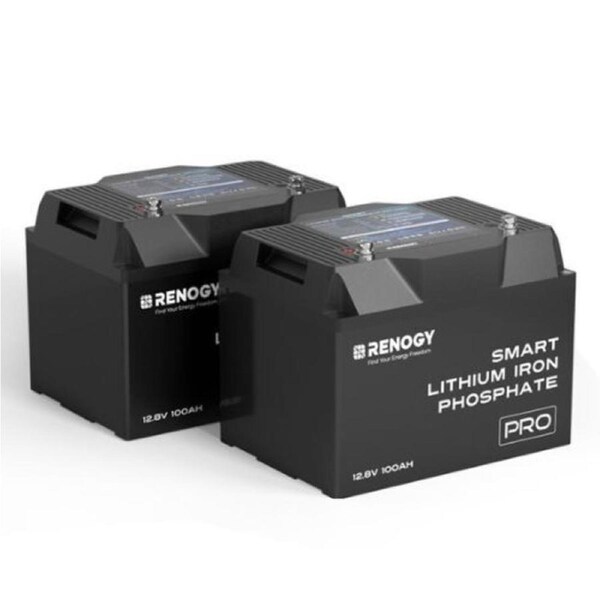 Renogy 12V 2 x 100Ah Pro Lithium Battery with Bluetooth & Self-heating Function