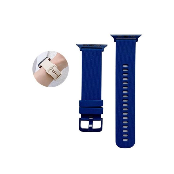 Nevenka Silicone Watch Bands Whorl Pattern for iWatch Series SE/7/6/5/4/3/2/1-Blue 42/44/45mm