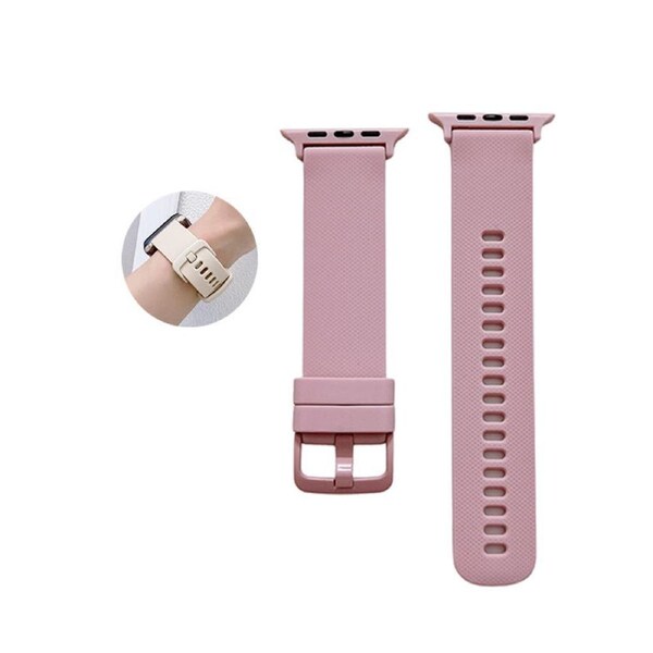 Nevenka Silicone Watch Bands Whorl Pattern for iWatch Series SE/7/6/5/4/3/2/1-Pink 38/40/41mm