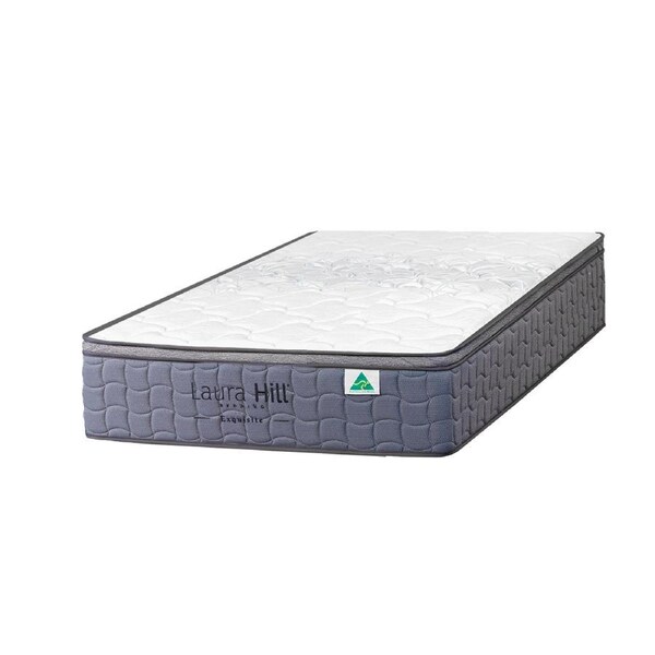 Laura Hill Exquisite Single Size Premium Mattress Australian Made Stretch Knit Pocket Spring System Comfortable High Density Foam
