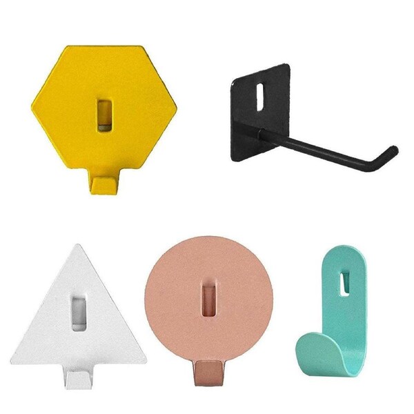 5pcs Pegboard Hooks Storage Accessories Organizing Tools Wall Hanging Solutions