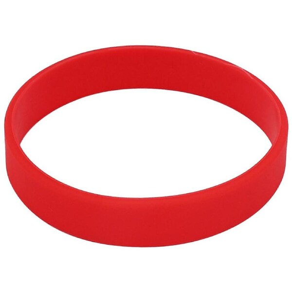 Fashion Silicone Rubber Elasticity Wristband Wrist Band Cuff Bracelet Bangle Red 20cm