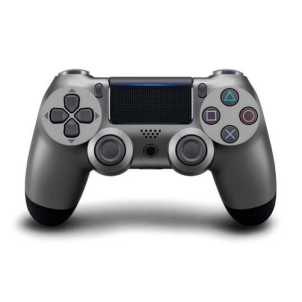 Wireless Bluetooth Dual Shock Playstation Controller Compatible with PS4/Pro/Slim Console Gamepad Controller Unbranded - Black Steel