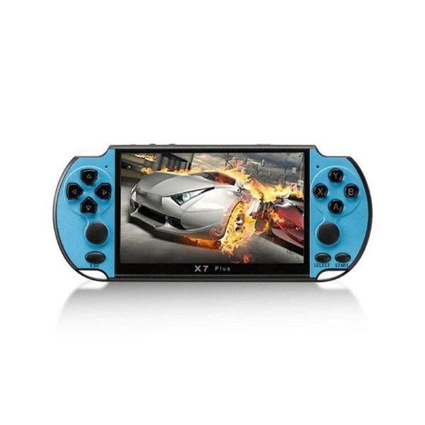 Consola de juegos portátil X7 Plus Retro Classic Games con pantalla HD de 5,1 pulgadas y memoria de 8 GB (azul)