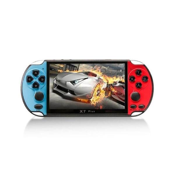 X7 Plus Retro Classic Games Handheld Game Console with 5.1 inch HD Screen and 8GB Memory (Blue+Red)