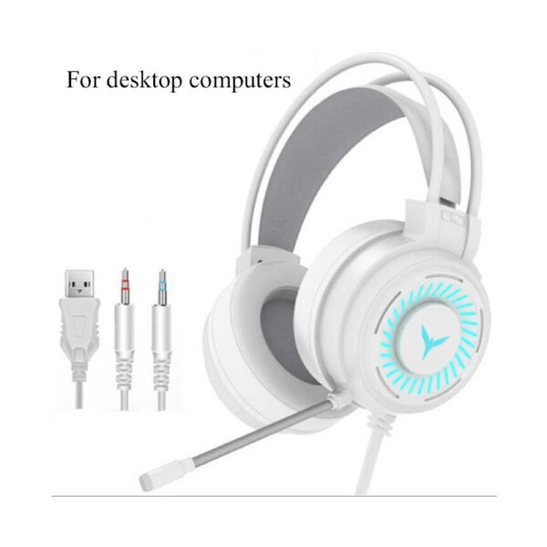 Gaming Headset 7.1 Surround Sound Stereo Headphones, Noise Cancelling Headphones with Mic and LED Light$Gaming Headset for 7.1