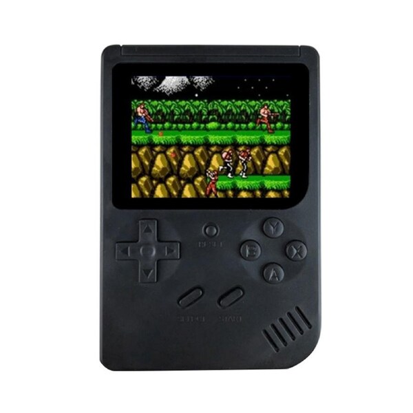 NES Q7 8-bit handheld game console with built-in 300 games, black