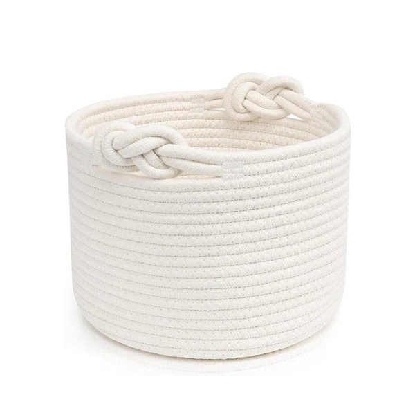 Twist Handle Round Storage Basket Durable Storage Bag Organiser Laundry Holder