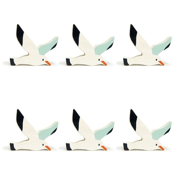 6pc Tender Leaf Toys Seagull Wooden Animal Figure Play Set Kids/Children 3y+