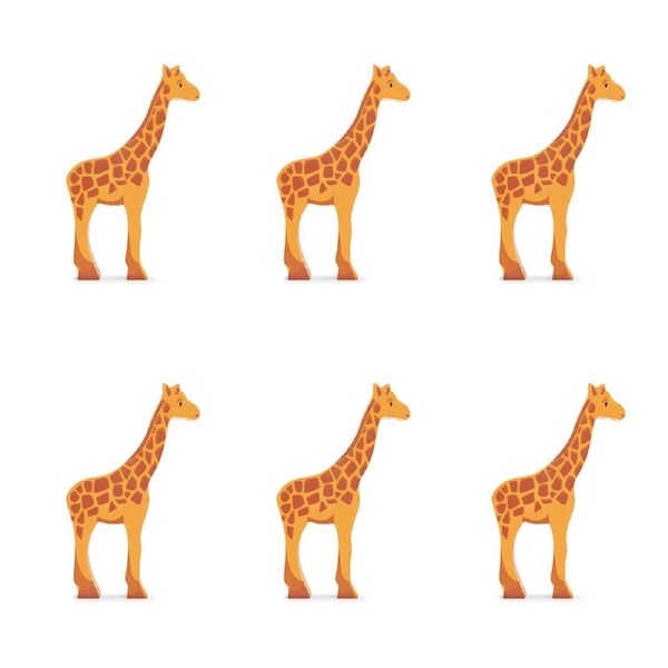 6pc Tender Leaf Toys Giraffe Wooden Animal Figure Play Set Kids/Children 3y+