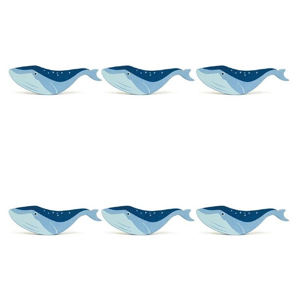 6pc Tender Leaf Toys Whale Wooden Animal Figure Play Set Kids/Children 3y+