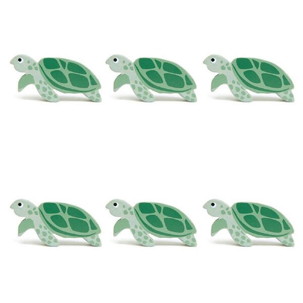 6pc Tender Leaf Toys Turtle Wooden Animal Figure Play Set Kids/Children 3y+