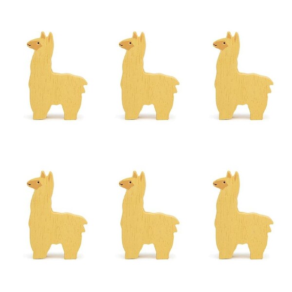 6pc Tender Leaf Toys Alpaca Wooden Animal Figure Play Set Kids/Children 3y+