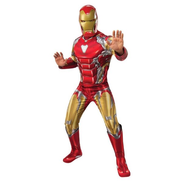 Marvel Avengers 4 Iron Man Deluxe Adult Dress Up Halloween Party Costume XL