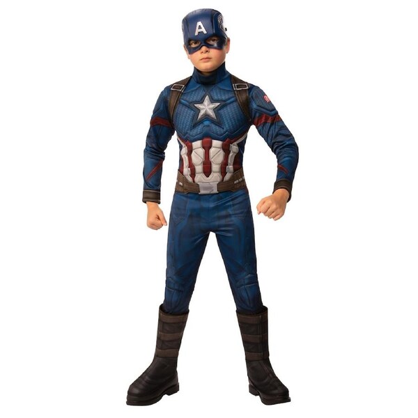 Marvel Captain America Deluxe Kids Dress Up Halloween Party Costume 6-8
