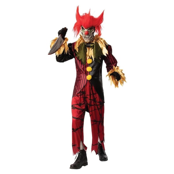 Rubies Crazy Clown Circus Adults Dress Up Halloween Party Costume XL