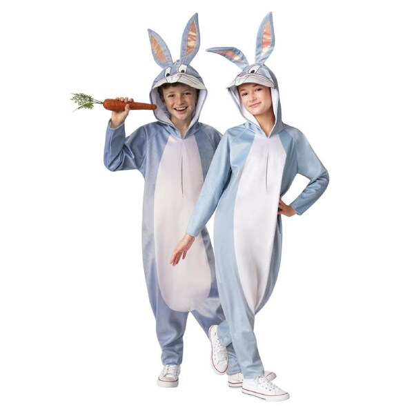 Bugs Bunny Kids Unisex Jumpsuit Dress Up Halloween Party Costume M-L