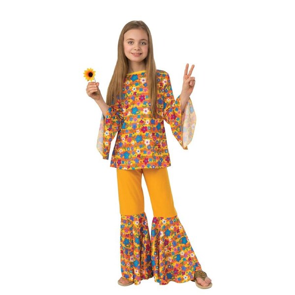 Rubies Hippie Girl Opp Kids/Children Dress Up Halloween Party Costume L