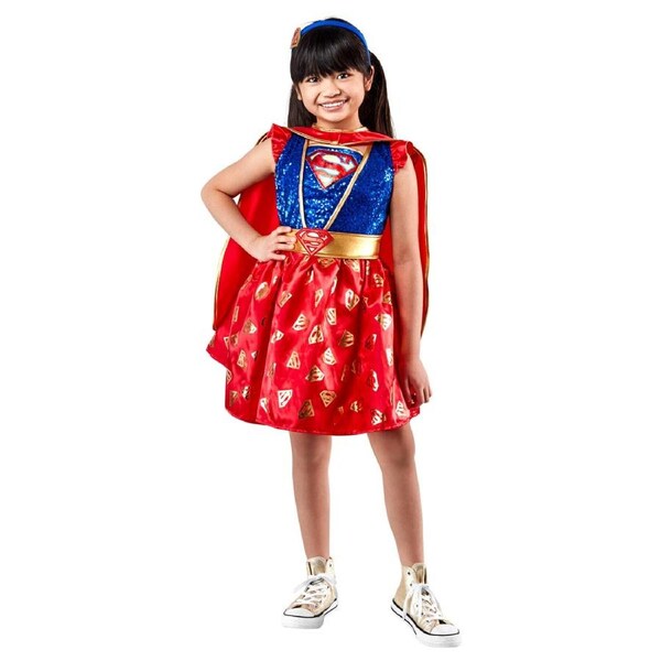 Dc Comics Supergirl Kids Premium Dress Up Halloween Party Costume 7-8