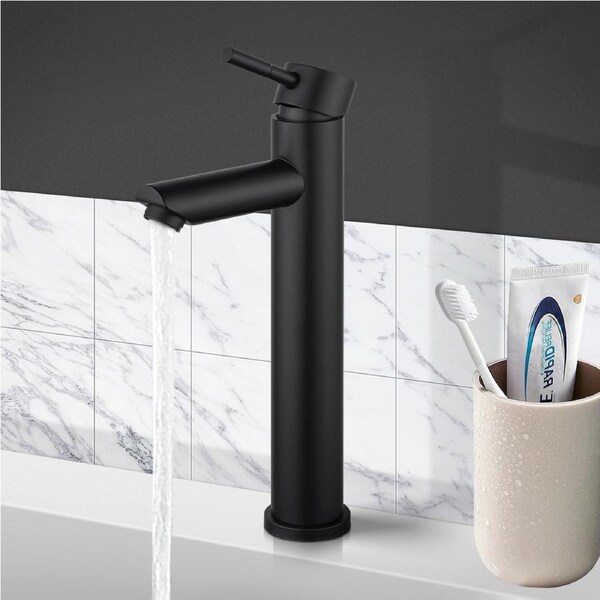 ACA Bathroom Vanity Basin Mixer Tap Black Bathroom Sink Counter Top Tall Faucet