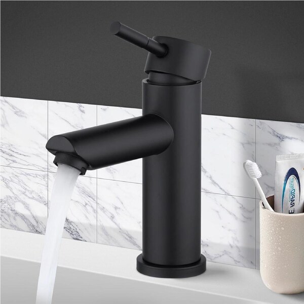 ACA Bathroom Tap Round Mixer Basin Tap Tapware Faucet Sink Black
