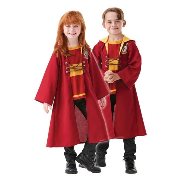 Harry Potter Quidditch Hooded Robe Dress Up Halloween Party Costume 9+