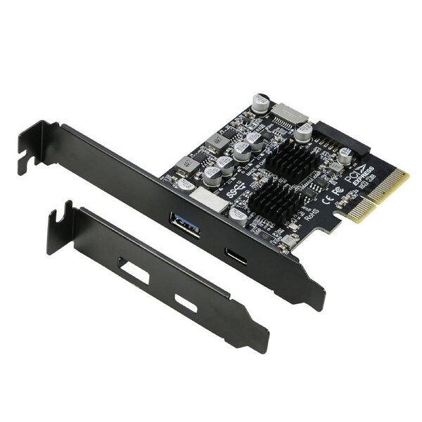 Simplecom EC315 PCIe x4 to 4-Port USB 3.2 Gen II 10Gbps Type-C and Type-A with Front Panel USB 3.0 and USB-C Key-A Expansion Card