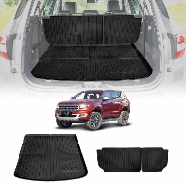 Boot Liner Back Seat Protector for Ford Everest 2015-2022 All Weather Heavy Duty Cargo Car Trunk Kick Mats